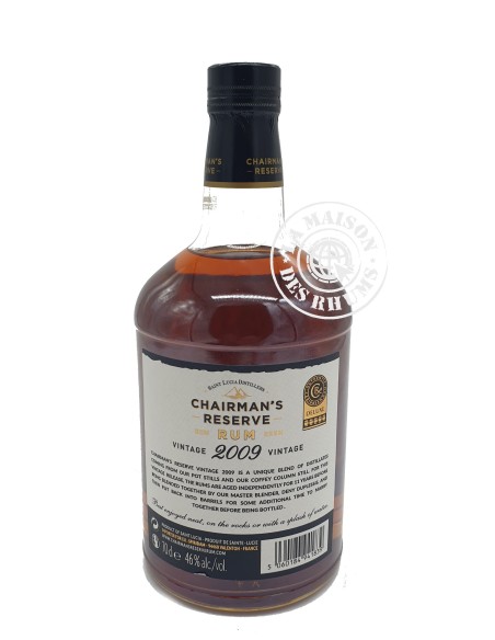 Rhum Chairman's Reserve Vieux Vintage 2009 46%