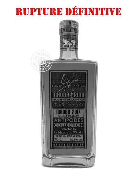 Rhum Mhoba Vieux Rare Cask Millésime 2017 Antipodes 60.8%