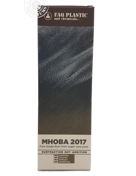 Rhum Mhoba Vieux FAQ Plastic Velier Millésime 2017 64.3%