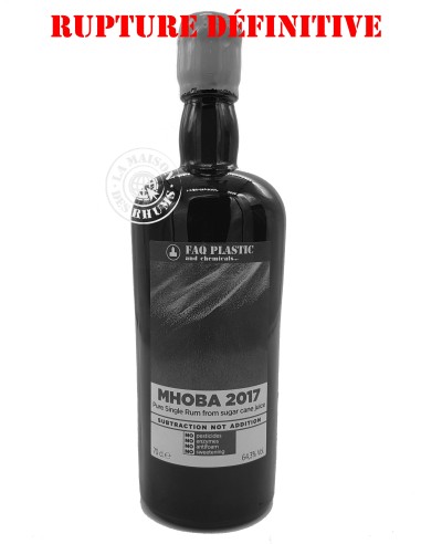 Rhum Mhoba Vieux FAQ Plastic Velier Millésime...