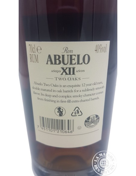 Rhum Abuelo Vieux Añejo 12 ans Two Oaks 40%