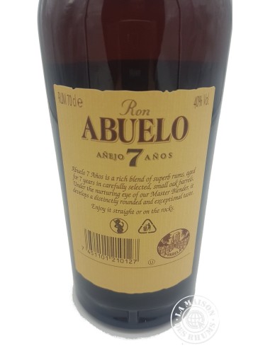 Rhum Abuelo Vieux Añejo 7 ans 40%