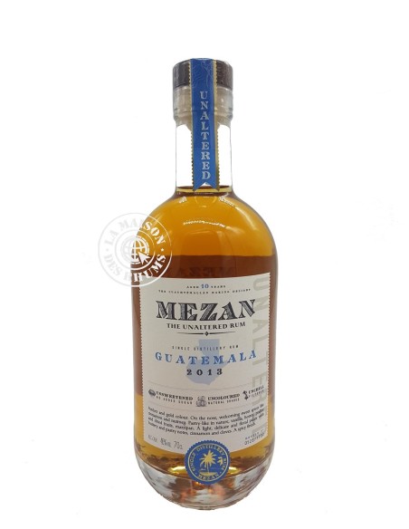Rhum Mezan Vieux Rum Guatemala Millésime 2013 10 ans 46%
