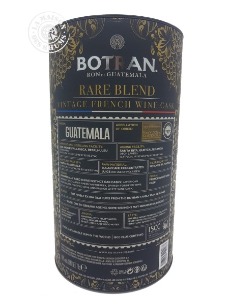 Rhum Botran Vieux Rare Blend Vintage French Wine Cask 40%