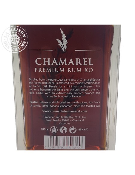 Rhum Chamarel Vieux XO 43%