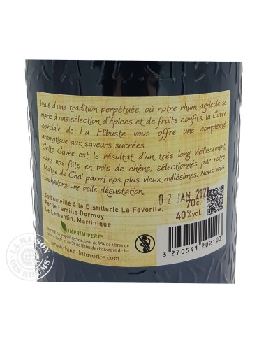 Rhum La Favorite Vieux Cuvée Spéciale de la...