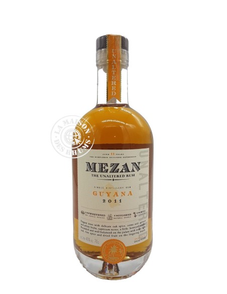 Rhum Mezan Vieux Guyana Millésime 2011 11 ans 46%