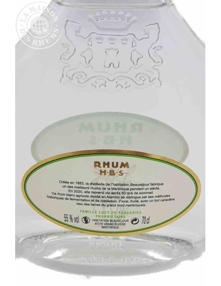 Rhum HBS Blanc Millésime 2020 55%
