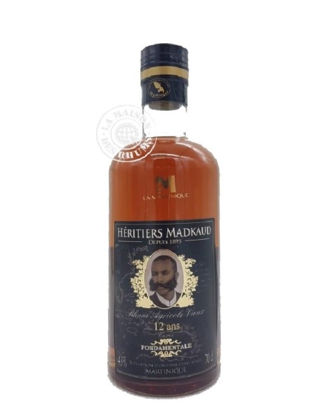 Rhum Héritiers Madkaud Vieux 12 ans Cuvée Fondamentale 43%