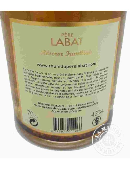 Rhum Père Labat Ambré Réserve Familiale 42%