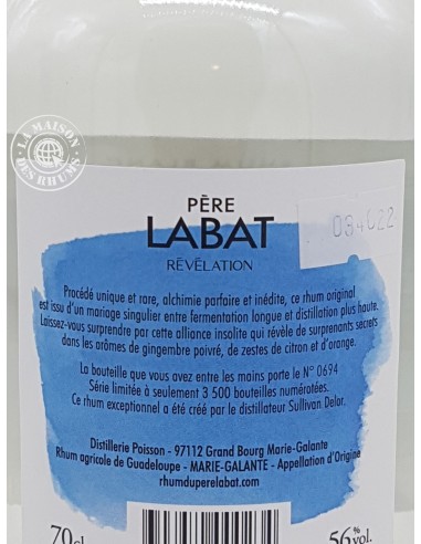 Rhum Père Labat Blanc Révélation 56%