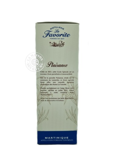 Rhum La Favorite Blanc Plaisance Canne Bleue...