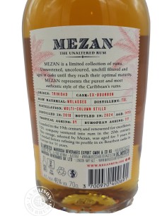 Rhum Mezan Vieux Trinidad Millésime 2010 14 ans 46% 2