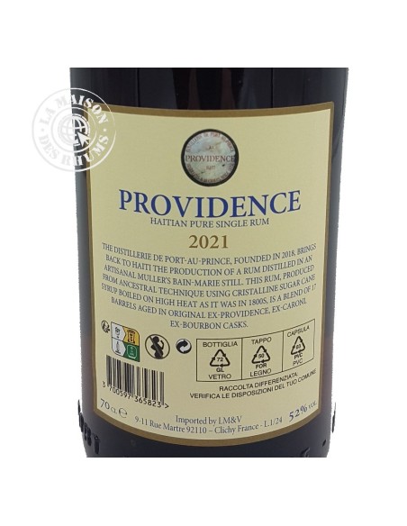 Rhum Providence Vieux 2021 52%