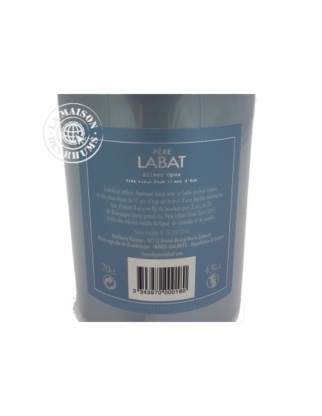 Rhum Père Labat Vieux Silver Opus Millésime 2011 42%