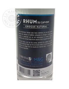 Rhum Grogue M&G Blanc Tarrafal Cabo Verde 44.5% 2