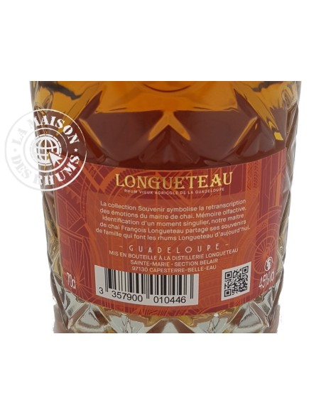 Rhum Longueteau Vieux Souvenir La Tradition 3 ans 45%
