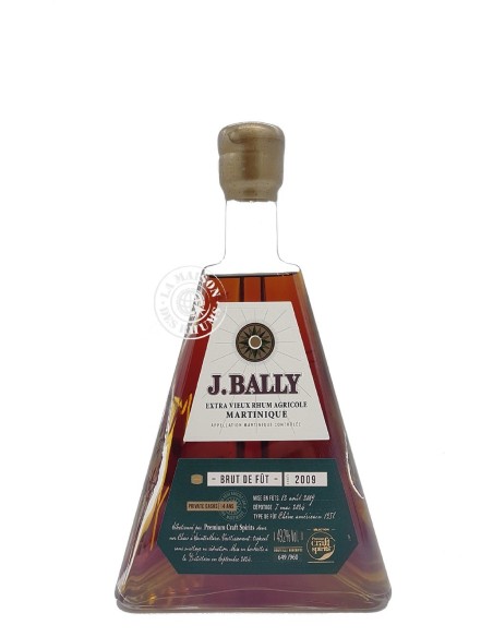 Rhum J. Bally Vieux Millésime 2009 Brut de Fût 49.2%