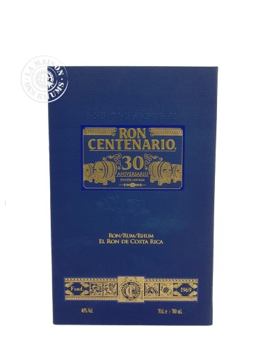 Rhum Centenario Vieux 30 Edition Limitée 40%