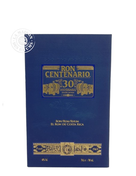 Rhum Centenario Vieux 30 Edition Limitée 40%