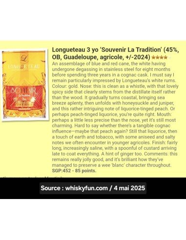 Rhum Longueteau Vieux Souvenir La Tradition 3...