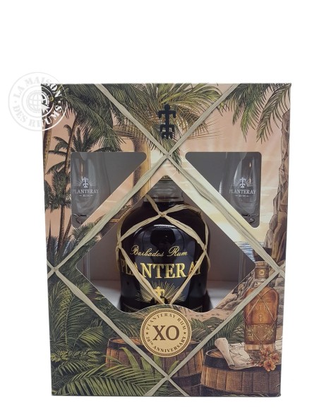 Rhum Planteray Rum Vieux XO 20th Anniversary 40% Coffret 2 Verres