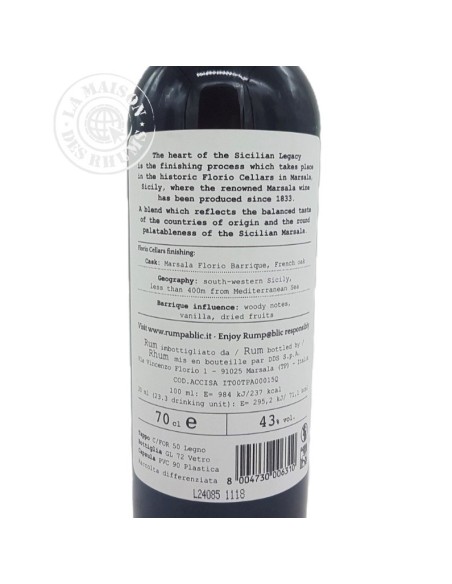 Rhum Rump@blic Vieux Sicilan Legacy Jamaican & Venezuelan Blend 43%