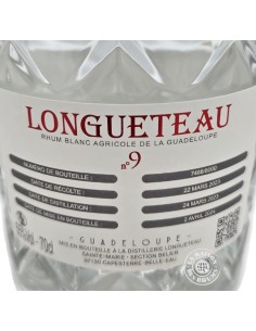 Rhum Longueteau Blanc Sélection Parcellaire N°9 Millésime... 2