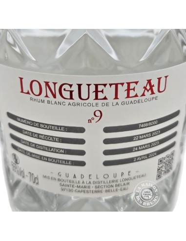 Rhum Longueteau Blanc Sélection Parcellaire N°9...
