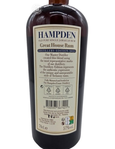 Rhum Hampden Estate Vieux The Great House...