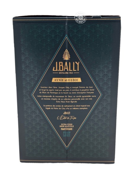 Rhum J. Bally Vieux Édition limitée Art déco Batch 3 Millésime 2003 45%
