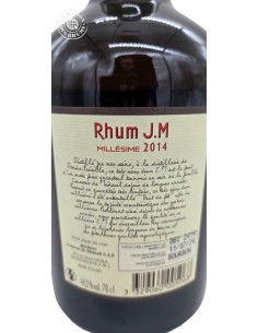 Rhum JM Vieux Millésime 2014 Brut de Fût 44.2% 2