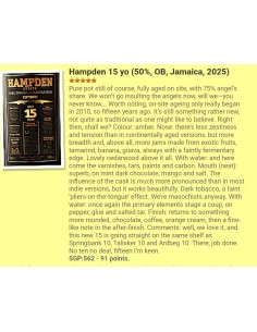Rhum Hampden Estate Vieux 15 ans Fifteen 50% 2