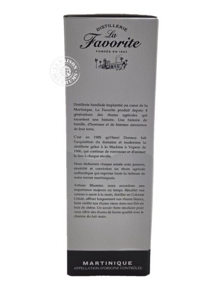 Rhum La Favorite Vieux Hors d'âge Millésime 2016 8 ans Brut de fûts 50.1%