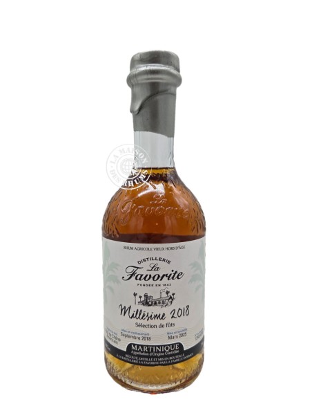 Rhum La Favorite Vieux Millésime 2018 Sélection de fûts 46%