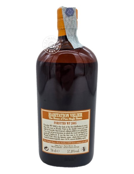 Rhum Habitation Velier Vieux Forsyths WP millésime 2005 10 ans 57.8%