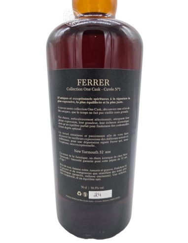 Rhum FERRER  - Collection One Cask - Jamaïque...