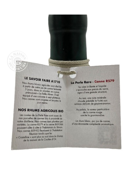 Rhum A1710 Blanc La Perle RARE Bio Canne Rouge Millésime 2024 54.2%