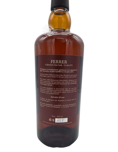 Rhum Ferrer - Collection One Cask - Salvador millésime 2006 20 ans 59%